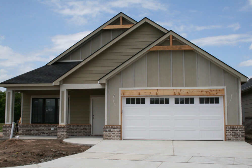 Exterior of a home build in-progress.
